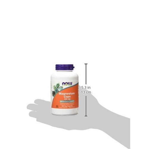 NOW Magnesium 400mg, 180 Veg Capsules