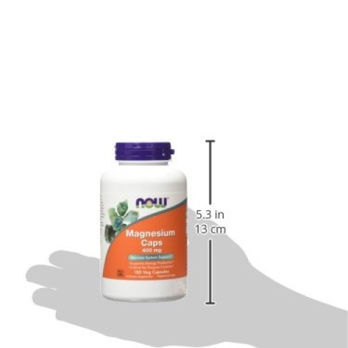 NOW Magnesium 400mg, 180 Veg Capsules