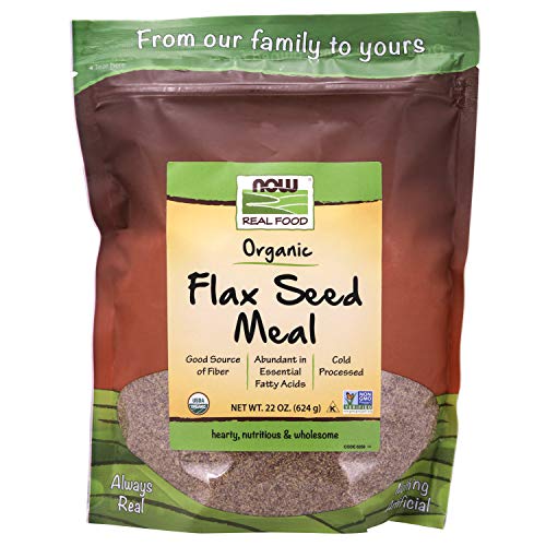 NOW Natural Foods, Organic Flax Seed Meal, Source of Essential Fa...