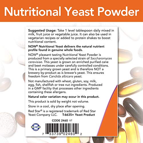 NOW Nutritional Yeast Powder,10-Ounce