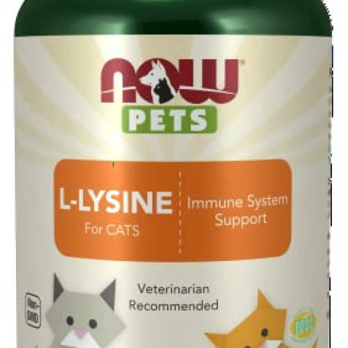 NOW Pet Health, L-Lysine Supplement, Powder, Formulated for Cats,...