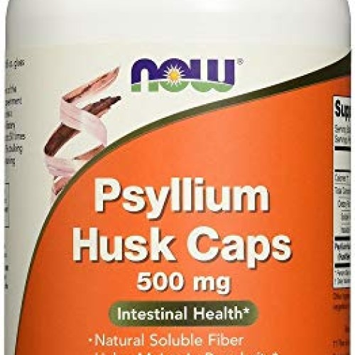 NOW Psyllium Husk Caps , 500 mg , 500 Capsules