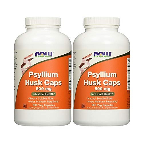 NOW Psyllium Husk Caps , 500 mg , 500 Capsules