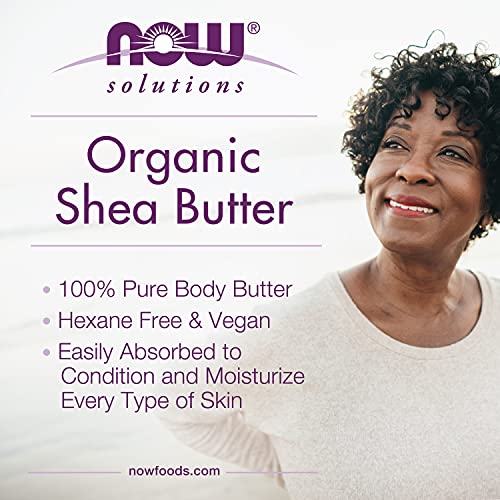 NOW Solutions, Certified Organic Shea Butter, Moisturizer For Rou...