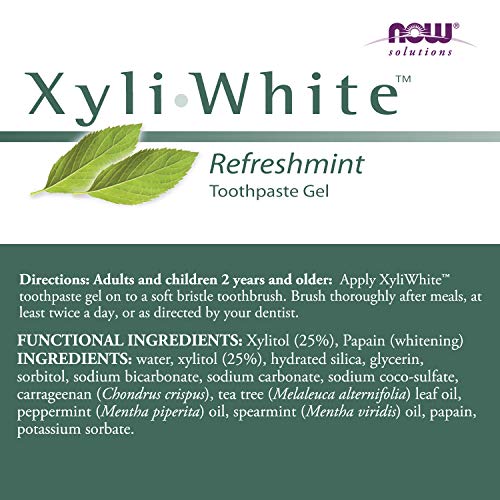 NOW Solutions, Xyliwhite Toothpaste Gel, Refreshmint, Cleanses a...