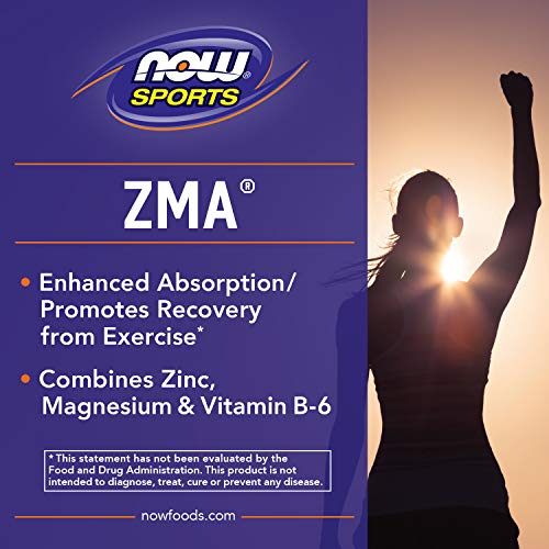 NOW Sports Nutrition Recovery Capsules, ZMA Zinc, Magnesium and ...