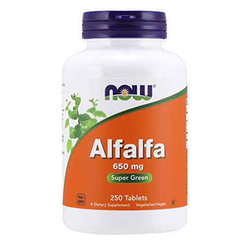 NOW Supplements, Alfalfa 650 mg source of Vitamin K, Green Superf...