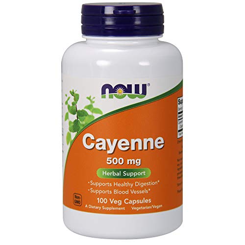 NOW Supplements, Cayenne Capsicum annuum500 mg, 100 Veg Capsules