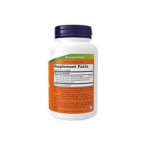 NOW Supplements, Curcumin Curcuma longa, 120 Softgels