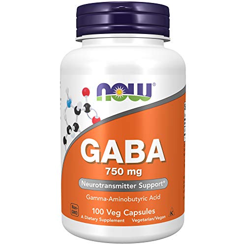 NOW Supplements GABA Gamma-Aminobutyric Acid 750 mg Neurotransm...