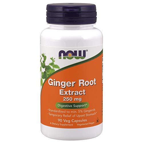 NOW Supplements, Ginger Root Extract 250 mg, Temporary Relief of ...