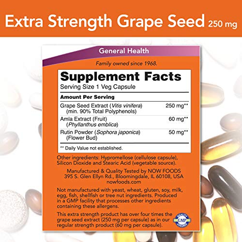 NOW Supplements, Grape Seed a Highly Concentrated Extract with a...