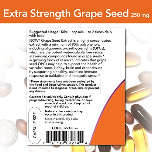 NOW Supplements, Grape Seed a Highly Concentrated Extract with a...