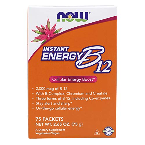 NOW Supplements, Instant Energy B-12 2,000 mcg of B-12 per packe...