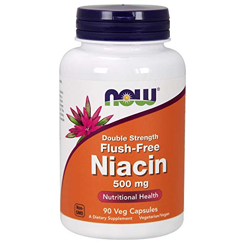 NOW Supplements, Niacin Vitamin B-3 500 mg, Flush-Free, Double ...