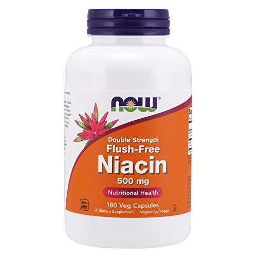 NOW Supplements, Niacin Vitamin B-3 500 mg, Flush-Free, Double ...