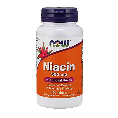 NOW Supplements, Niacin Vitamin B-3 500 mg, Sustained Release, ...