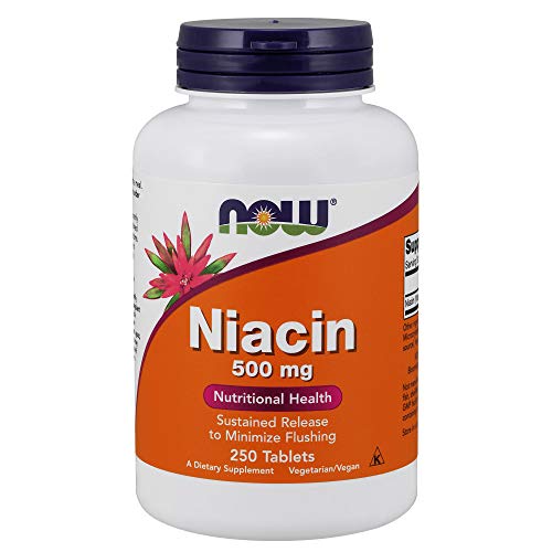 NOW Supplements, Niacin Vitamin B-3 500 mg, Sustained Release, ...