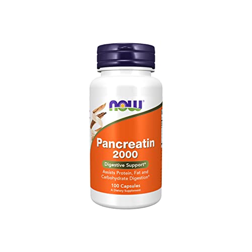 NOW Supplements, Pancreatin 10X 200 mg with naturally occurring P...