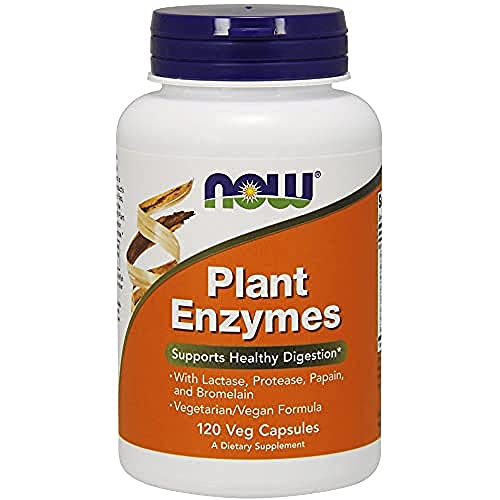 NOW Supplements, Plant Enzymes with Lactase, Protease, Papain and...