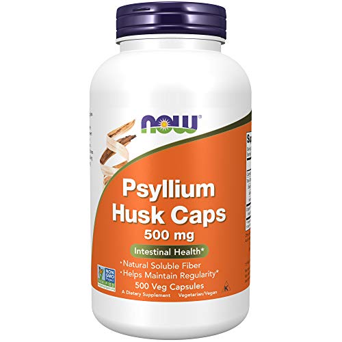 NOW Supplements, Psyllium Husk Caps 500 mg, Non-GMO Project Verif...