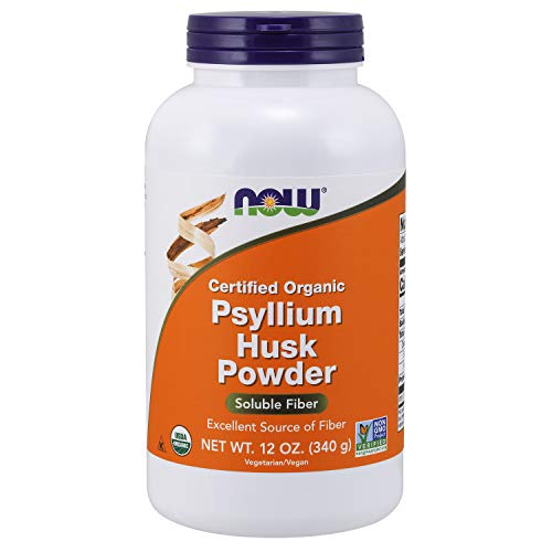 NOW Supplements, Psyllium Husk Powder, Certified Organic, Non-GMO...