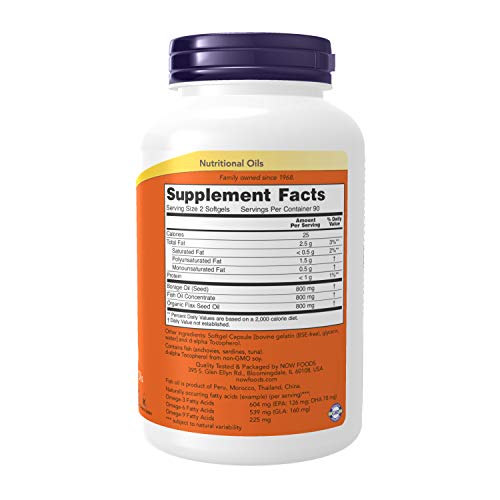 NOW Supplements, Super Omega 3-6-9 1200 mg with a blend of Fish, ...