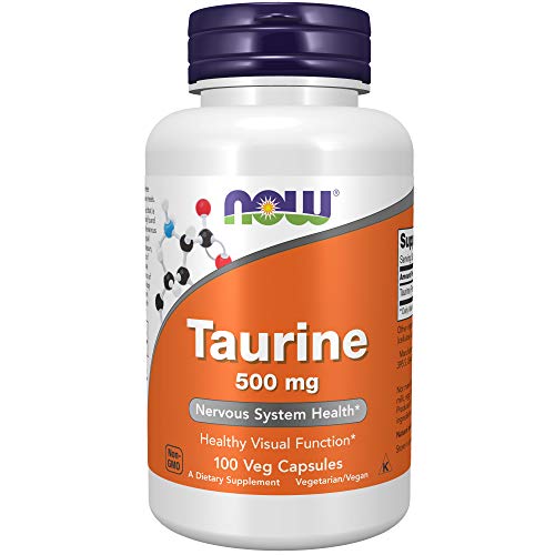 Now Supplements Taurine 500 mg, Nervous System Health*, Amino Aci...