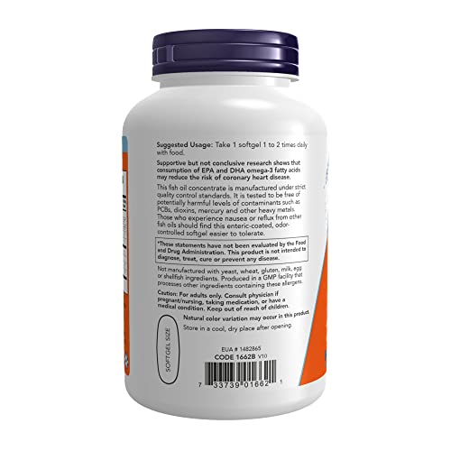 NOW Supplements, Ultra Omega-3 Molecularly Distilled and Enteric ...