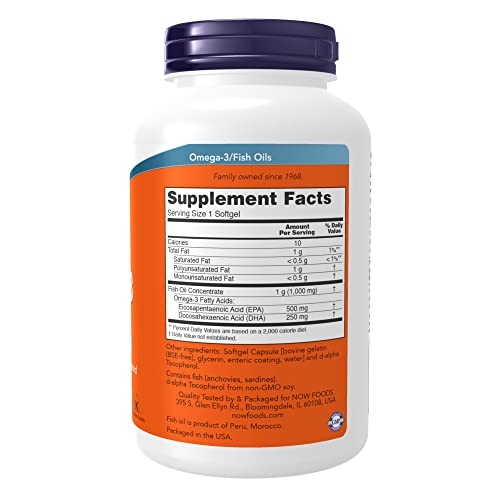 NOW Supplements, Ultra Omega-3 Molecularly Distilled and Enteric ...