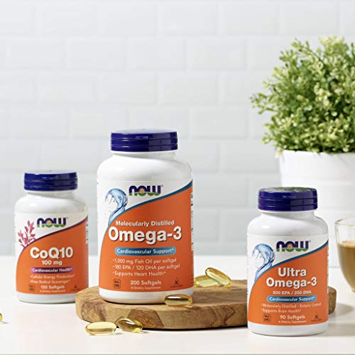 NOW Supplements, Ultra Omega-3 Molecularly Distilled and Enteric ...