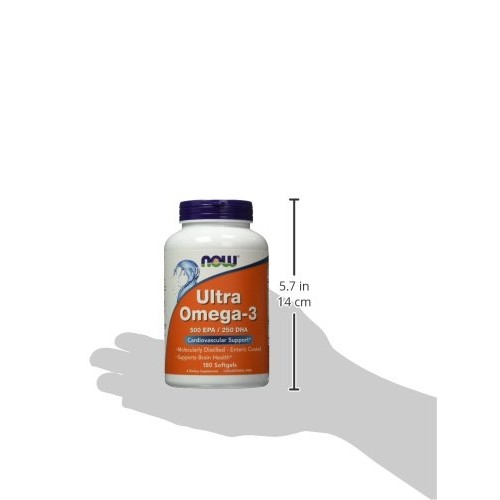 NOW Supplements, Ultra Omega-3 Molecularly Distilled and Enteric ...