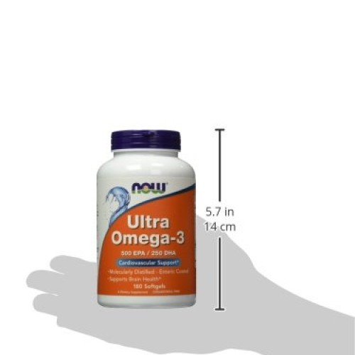 NOW Supplements, Ultra Omega-3 Molecularly Distilled and Enteric ...