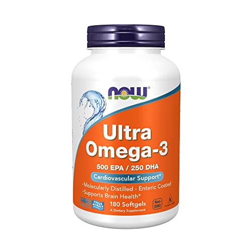 NOW Supplements, Ultra Omega-3 Molecularly Distilled and Enteric ...