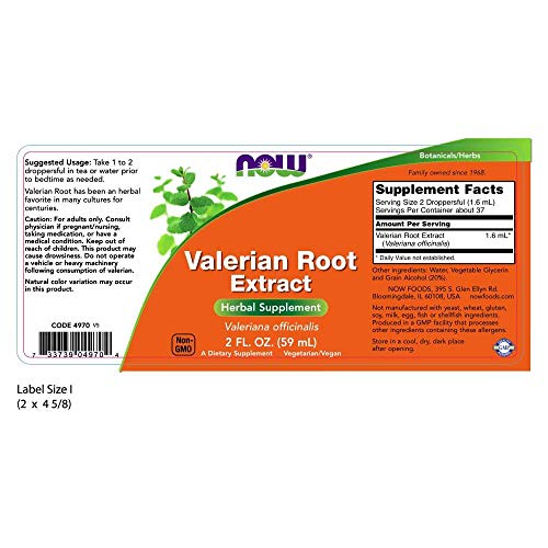 NOW Supplements, Valerian Root Extract, 2-Ounce