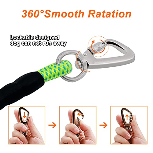 NTR Heavy Duty Dog Leash, 30FT Reflective Dog Leash with Swivel L...