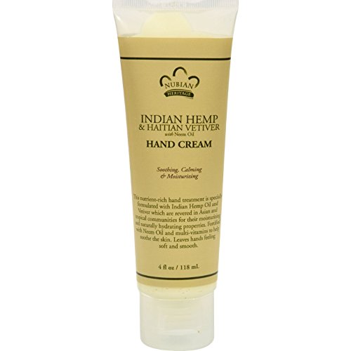 Nubian Heritage Hand Cream Indian Hemp And Haitian Vetiver - 4 oz...