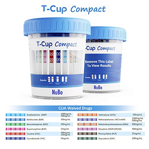 2 Pack NuBo 12 Panel Multi Test Compact Cup - Tests Instantly for...