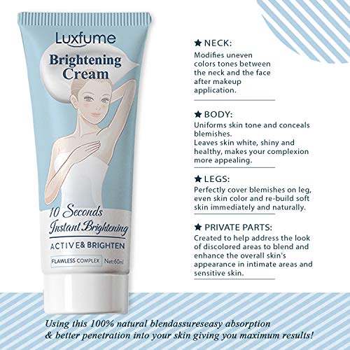 Whitening Cream, 10 Seconds Instant Whitening Effective for Armpi...