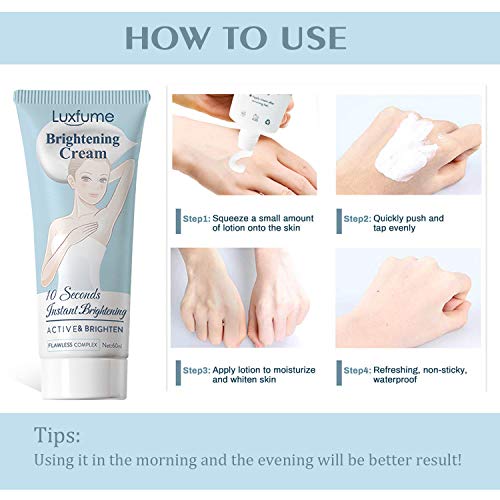 Whitening Cream, 10 Seconds Instant Whitening Effective for Armpi...