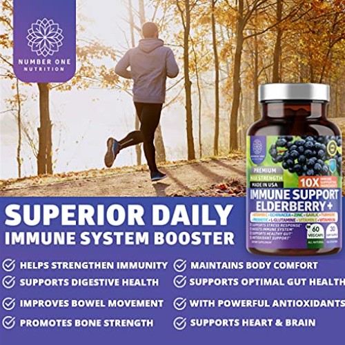 N1N Premium Immune System Booster 10 Potent Ingredients with El...