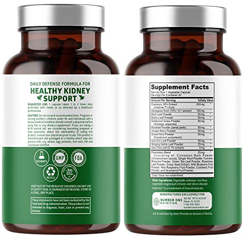 N1N Premium Kidney Support and Apple Cider Vinegar Capsules, All ...