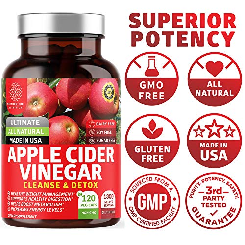 N1N Premium Kidney Support and Apple Cider Vinegar Capsules, All ...