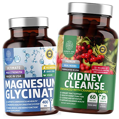N1N Premium Kidney Support and Magnesium Glycinate, All Natural S...