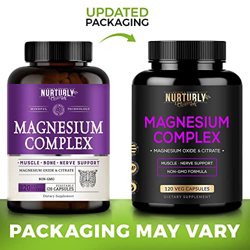 Magnesium Citrate & Oxide 500mg Complex Supplement - High Absorpt...
