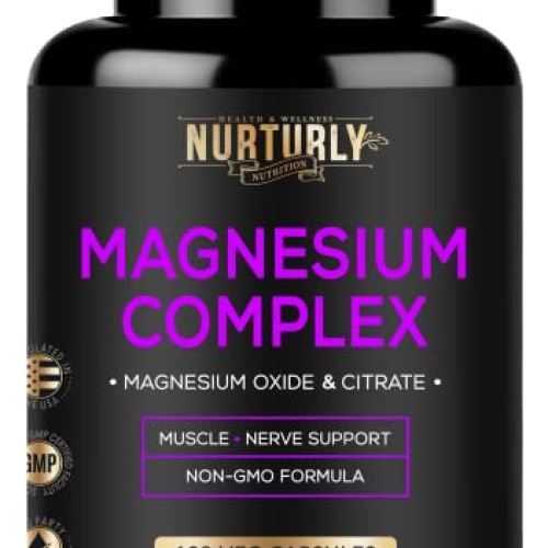 Magnesium Citrate & Oxide 500mg Complex Supplement - High Absorpt...