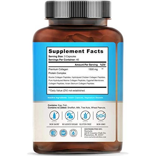 Multi Collagen Capsules Complex – High Absorption Collagen Peptid...