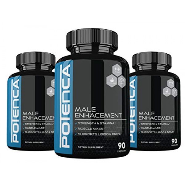 3 Pack Potenca Male Strength Support Formula, Potenza Pills - 2...