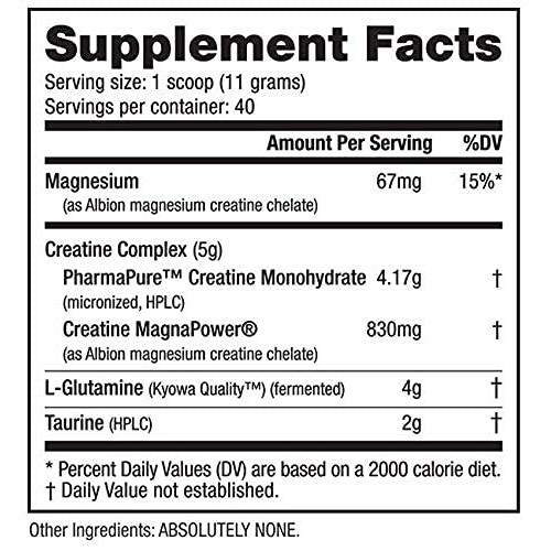 NutraBio CGT-MAX Powder- Creatine, Glutamine and Taurine to Suppo...