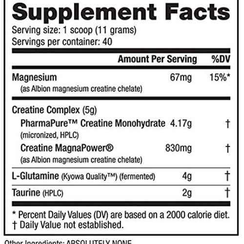 NutraBio CGT-MAX Powder- Creatine, Glutamine and Taurine to Suppo...